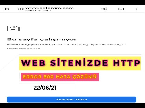 WEB SİTENİZDE HTTP ERROR 500 HATA ÇÖZÜMÜ