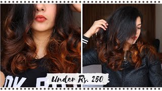 How to color your hair at home under Rs. 250 | Ombre highlights | Streax soft blonde highlights screenshot 3