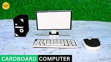 How To Make Mini Cardboard Computer | Computer Kit Craft | Easy Craft Ideas | The Craft Hub
