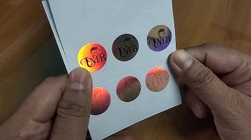 สติ๊กเกอร์โฮโลแกรมเงินเงา กันน้ำนะคะ