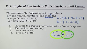 Principle of Inclusion and Exclusion Using Numbers