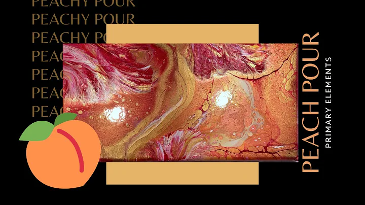 Just Peachy ~ Flip Cup Acrylic Pour with Gold Cell...