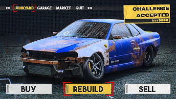 Need For Speed Unbound Junkyard - Rebuilding a NISSAN SKYLINE GT-R R34 V-SPEC (1999)