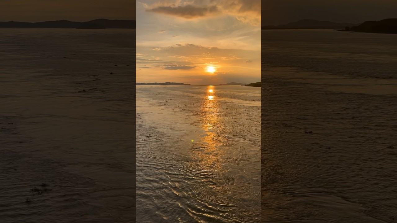 Sunset view Brahmaputra River 