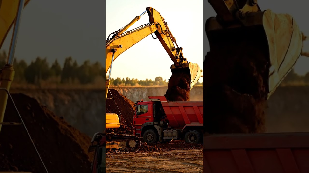ASMR Excavator Loading Dump Truck  