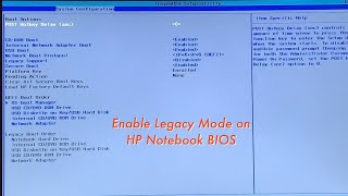 Enable Legacy Mode On Hp Notebook Bios The Tech Boy