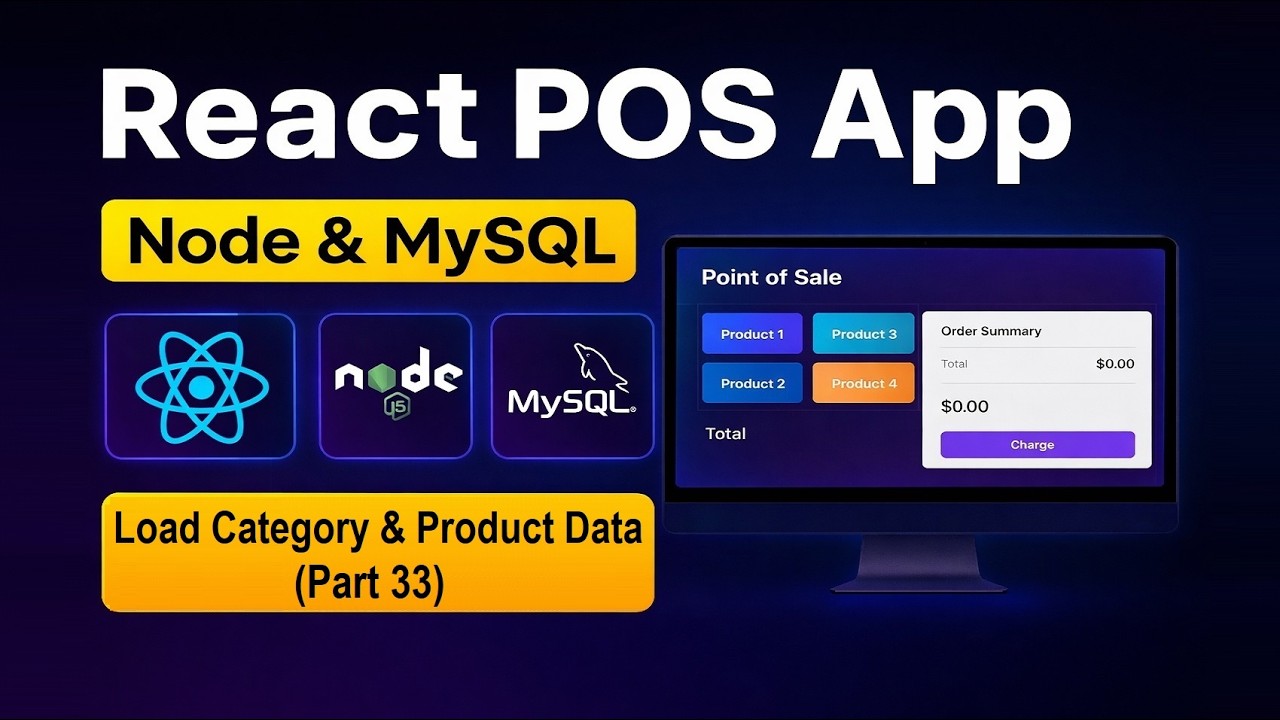 React POS App - Load Category & Product Data in Create Order Page (Part ...