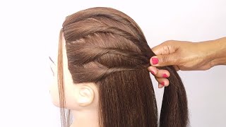 Easy \& Simple hairstyle for girls _ quick hairstyle | Hairstyle for girls | ponytail hairstyle