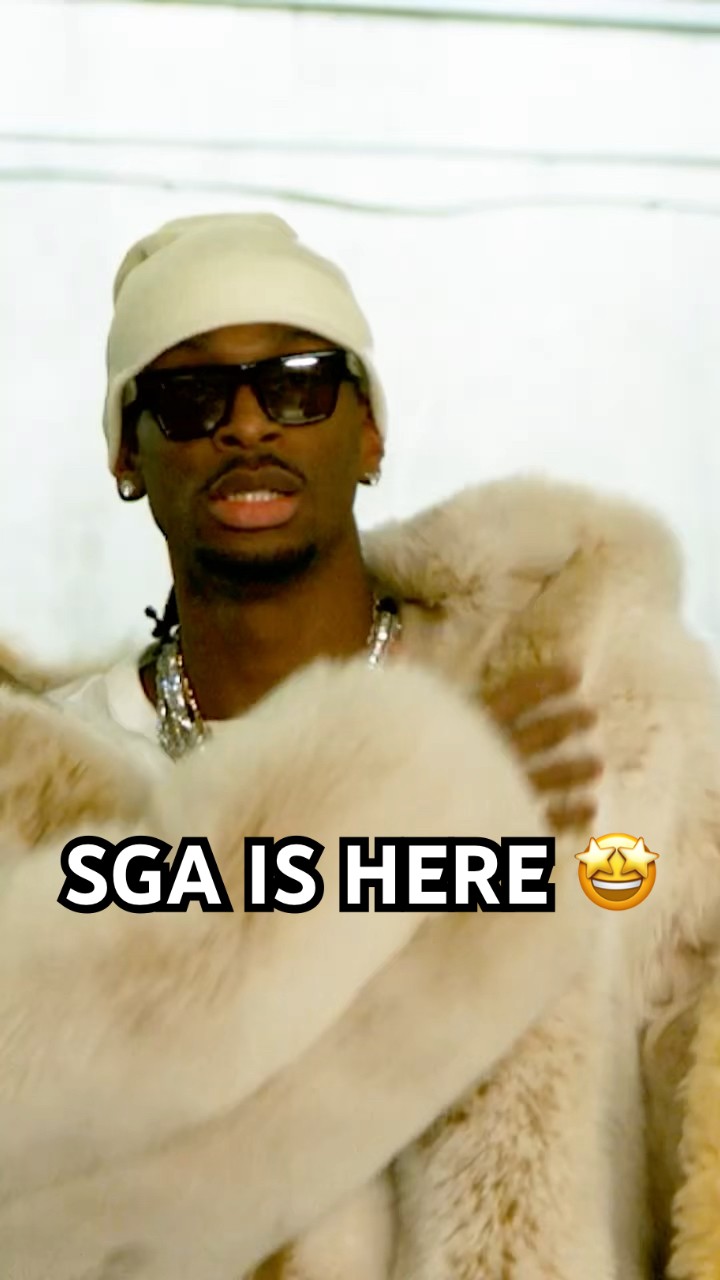 SGA arrives at the 2025 All-Star game