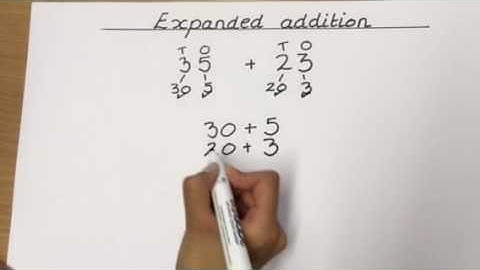 Expanded addition 2 digit numbers