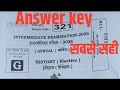 HISTORY CLASS 12TH ANSWER KEY 09,02,2026