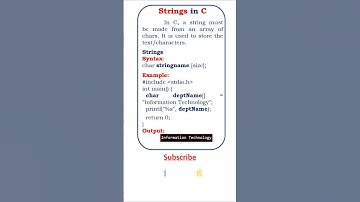 strings in c @ensolutions5210 #en #strings #string #c #clanguage