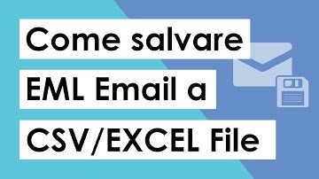 Come salvare EML in CSV I Salva EML in Excel CSV in partita I Salvataggio di EML come CSV Excel