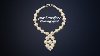 Pearl Necklace with Pendant Tutorial Fashion Jewellery  By Mangoquest