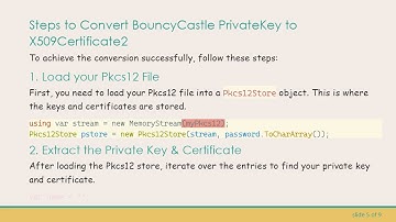 How to Convert a BouncyCastle PrivateKey to X509Certificate2 in .NET Core
