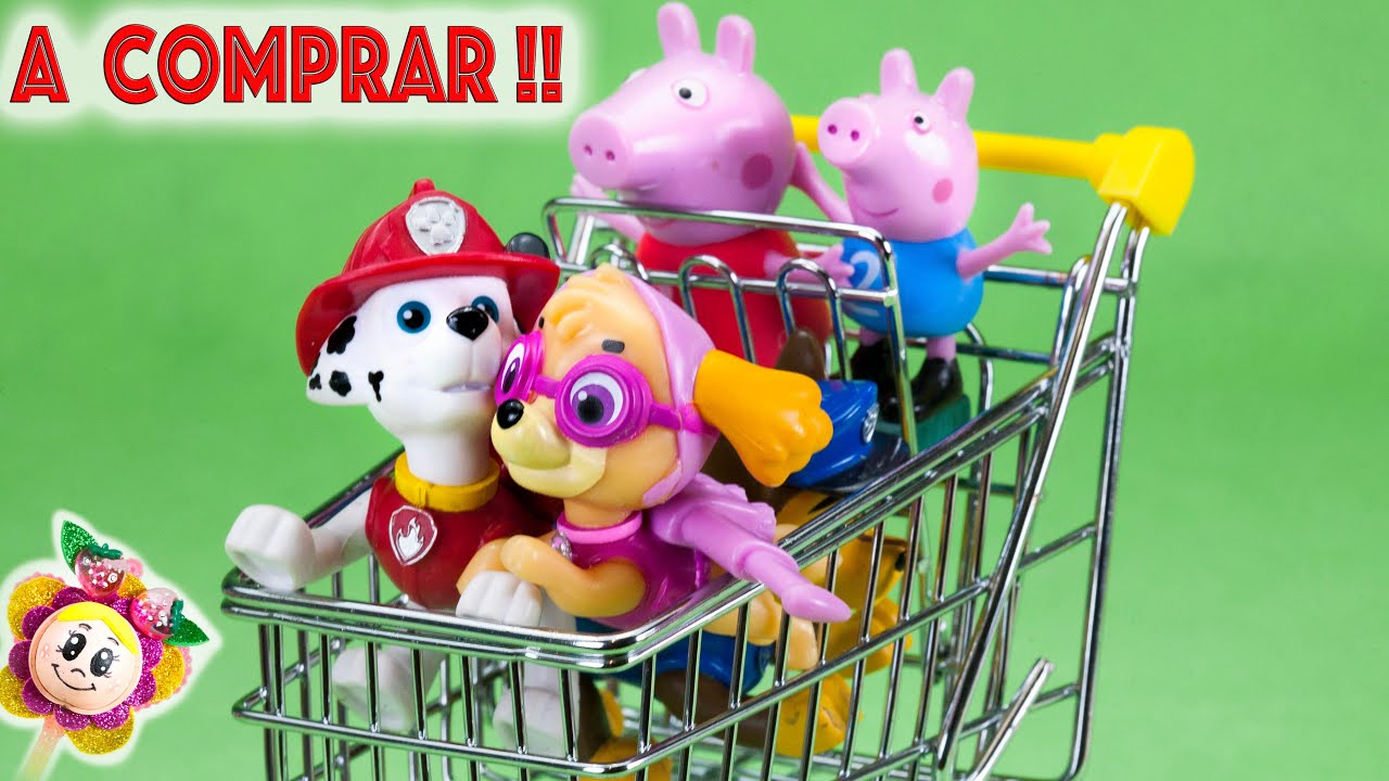 La PATRULLA CANINA Y LOS BEBES COMPRANDO JUGUETES| ¡QUE SUSTO! los muñecos y Peppa Pig están vivos! - YouTube