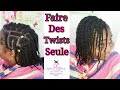 #90. Comment faire des twists/vanilles ou des nattes collées toute seule comme une professionnelle?