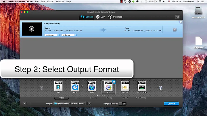iSkysoft iMedia Converter Deluxe- How to Convert DAT Videos on Mac