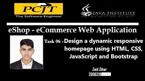 Web Project Task 06 | 1st Year | Semester 01 | Java Institute | Zaid Zihar