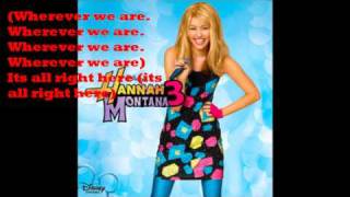 Hannah Montana It's All Right Here ( karaoke )