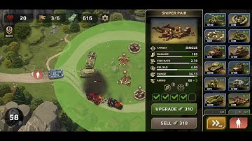 WWII Defense: RTS Army TD Game (mobile) Level 16 (Hard)