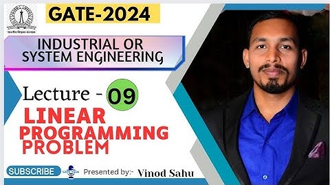 Lec.09 Linear programming problem||Part-2||Industrial Engg.|Hindi| #gate2024 #vinod_sahu #gate #iit