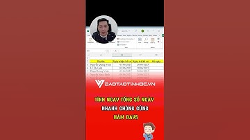 Tính nhanh tổng số ngày trong Excel cùng hàm DAYS #daotaotinhoc #tinhocvanphong #excel #thayvinh