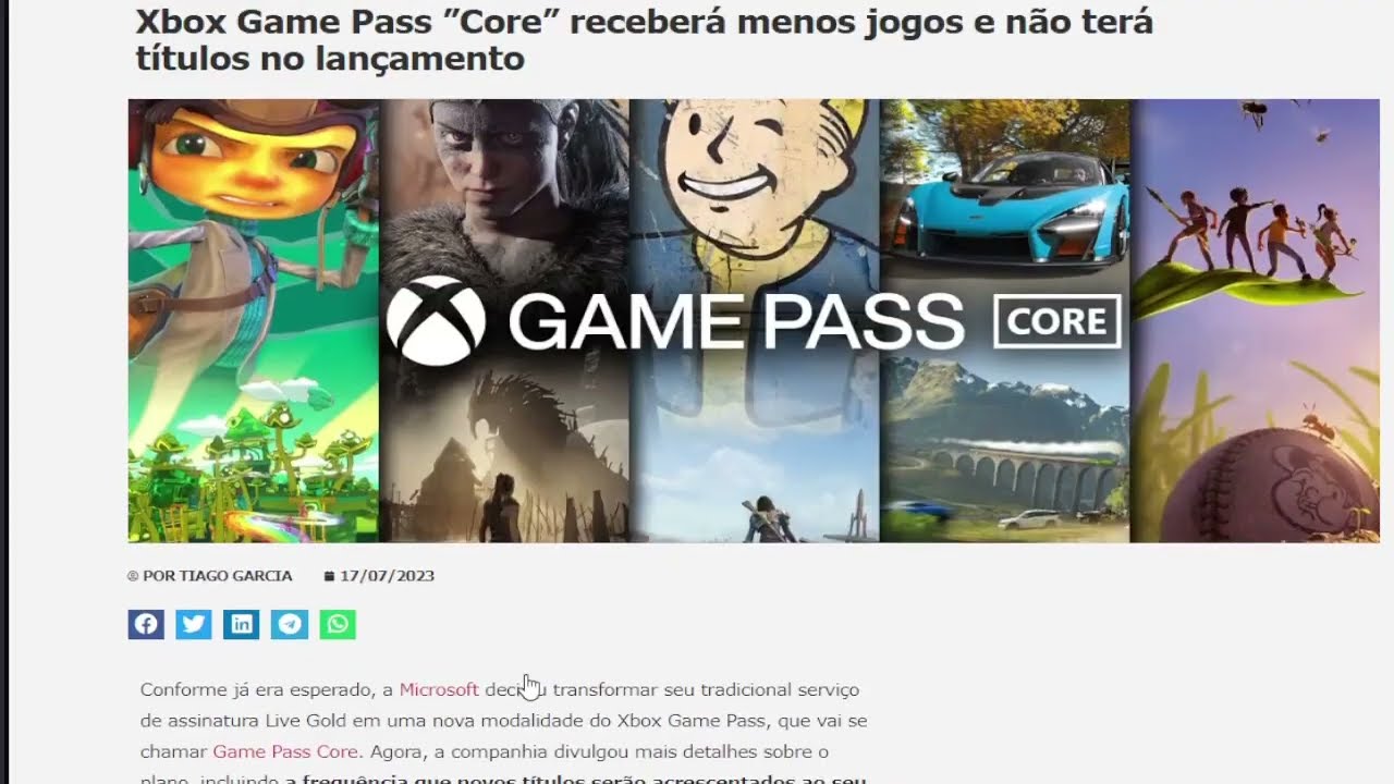 Xbox Live Gold é substituído pelo Game Pass Core