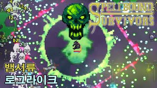 [스펠바운드 서바이벌] 두 번째 맵, 적이 많을수록 강해지는 맹독술사! 뱀서 그 자체인 신작 뱀서류 (Spellbound Survivors)