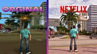 NETFLIX GTA VICE CITY VS ORIGINAL PC ( DIRECT COMPARISON) screenshot 2