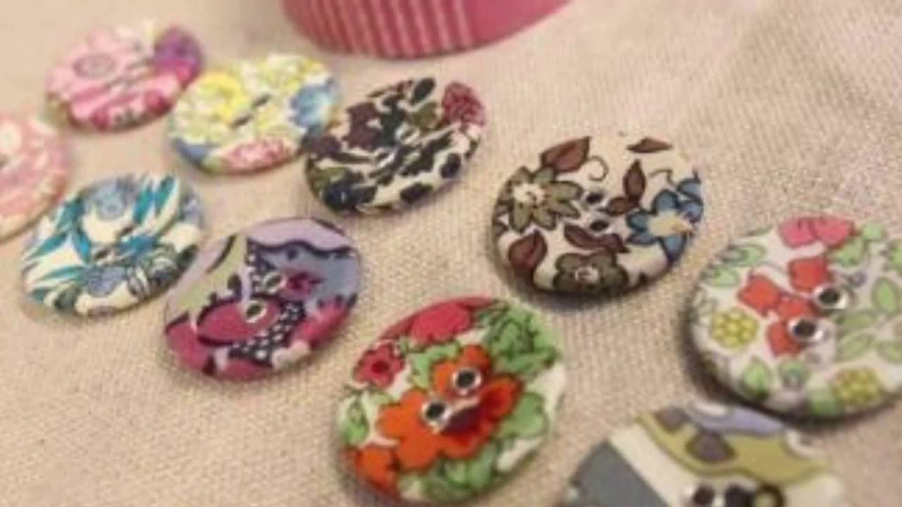 ボタンを使った秋冬アクセサリー｜れちぇ - YouTube