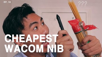 testing out if can use spaghetti as a Wacom Tablet Nib