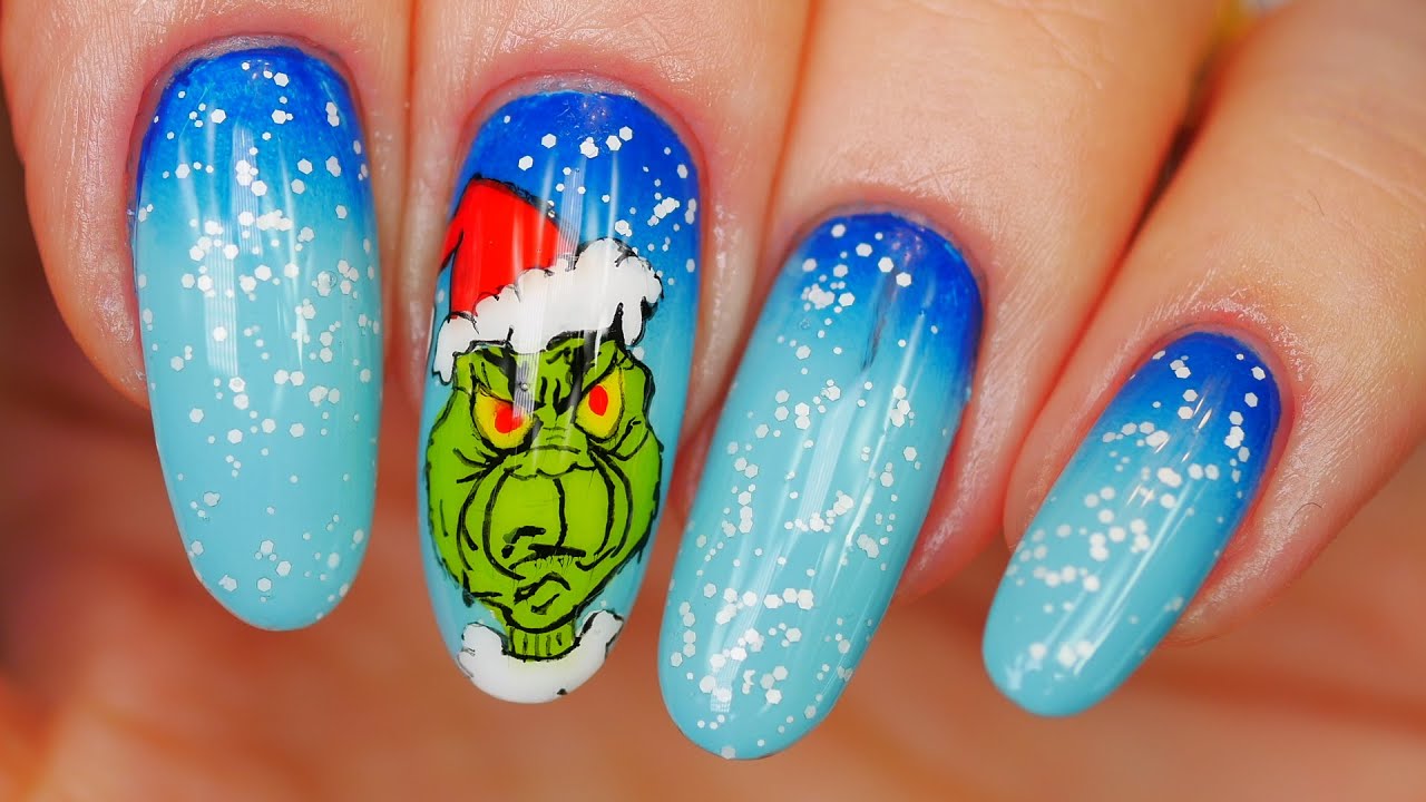 1. Grinch-inspired Christmas nail design - wide 5