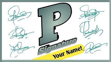 P Signature style। Best Signature style of your name। Sign