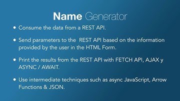 JavaScript Course: Name Generator APP