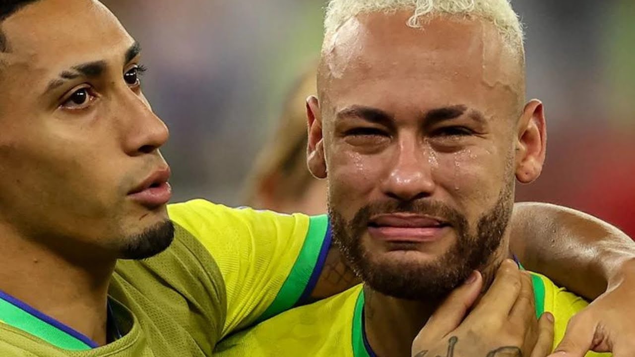 Neymar Crying After Leaving World Cup Qatar 2022 Croatia Win Brazil