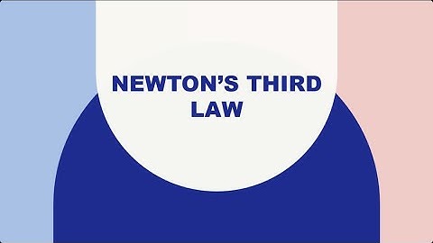 Newton’s Third Law | Content | Lesson 4, Unit 2: Forces | AP Physics 1