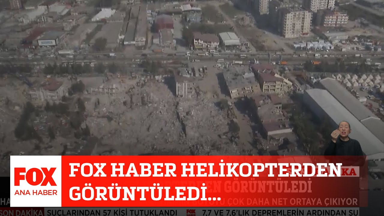 FOX Haber helikopterden görüntüledi... 12 Şubat 2023 Selçuk Tepeli ile FOX Ana Haber