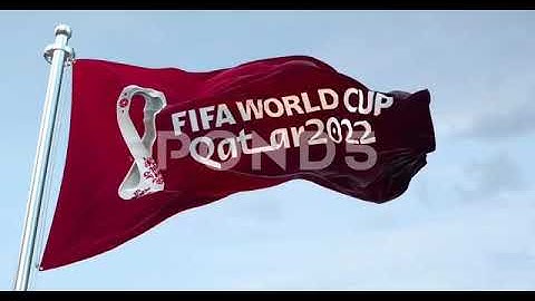 Fifa Worĺd Cup Qatar 2022 Flag Waving Loop 4K
