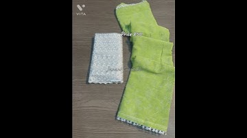 Pigment printed lace border Georgette saree with net blouse#shorts #georgettesaree 9940911878