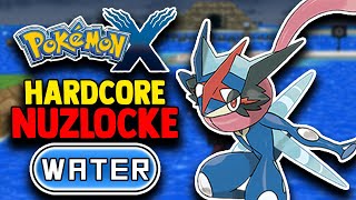 Pokemon X Hardcore Nuzlocke - Water Type ONLY (No Items, No Overleveling)