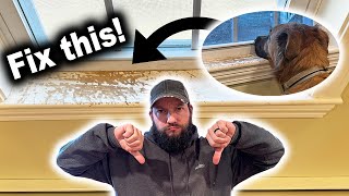 How to Fix Damaged Interior Window Sill without Replacing | Deep Scratched Wood Repair