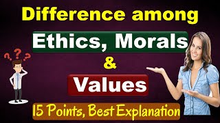 Difference Among Ethics, Morals, and Values - Best Explanation (15 Points) | Must Watch