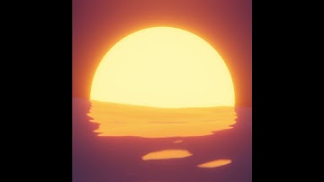 Retro Style Sunset Looping Animation  |  Blender 3.4 #3d #animation #blender