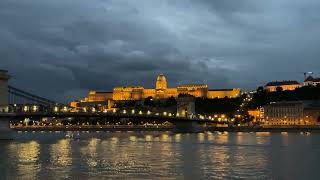 Budapest , Budai Vár , Королевский дворец , набережная , вечер