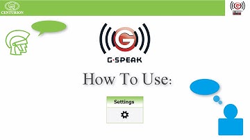 GSpeakSettings - G-WEB - Centurion Systems