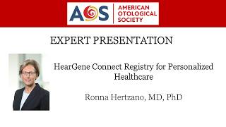 EXPERT PRESENTATION – Ronna Hertzano, MD, PhD | AOS Phoenix 2026