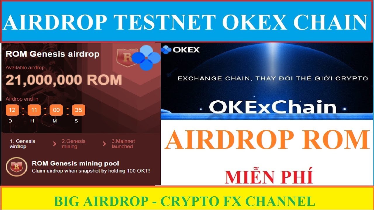 Airdrop hot - Dùng Okt testnet nhận ROM - Airdrop ROM vòng 1 - Airdrop