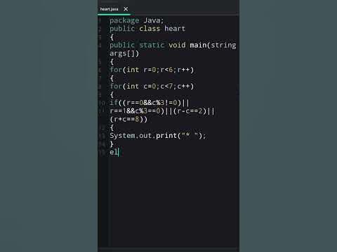 create heart in java code 💻💻💻📒📒😘🤗🤗 - YouTube