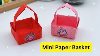 Create Your Own Mini Paper Basket! Fun Diy Origami Craft Ideas | Easy Paper Crafting For Beginners screenshot 2